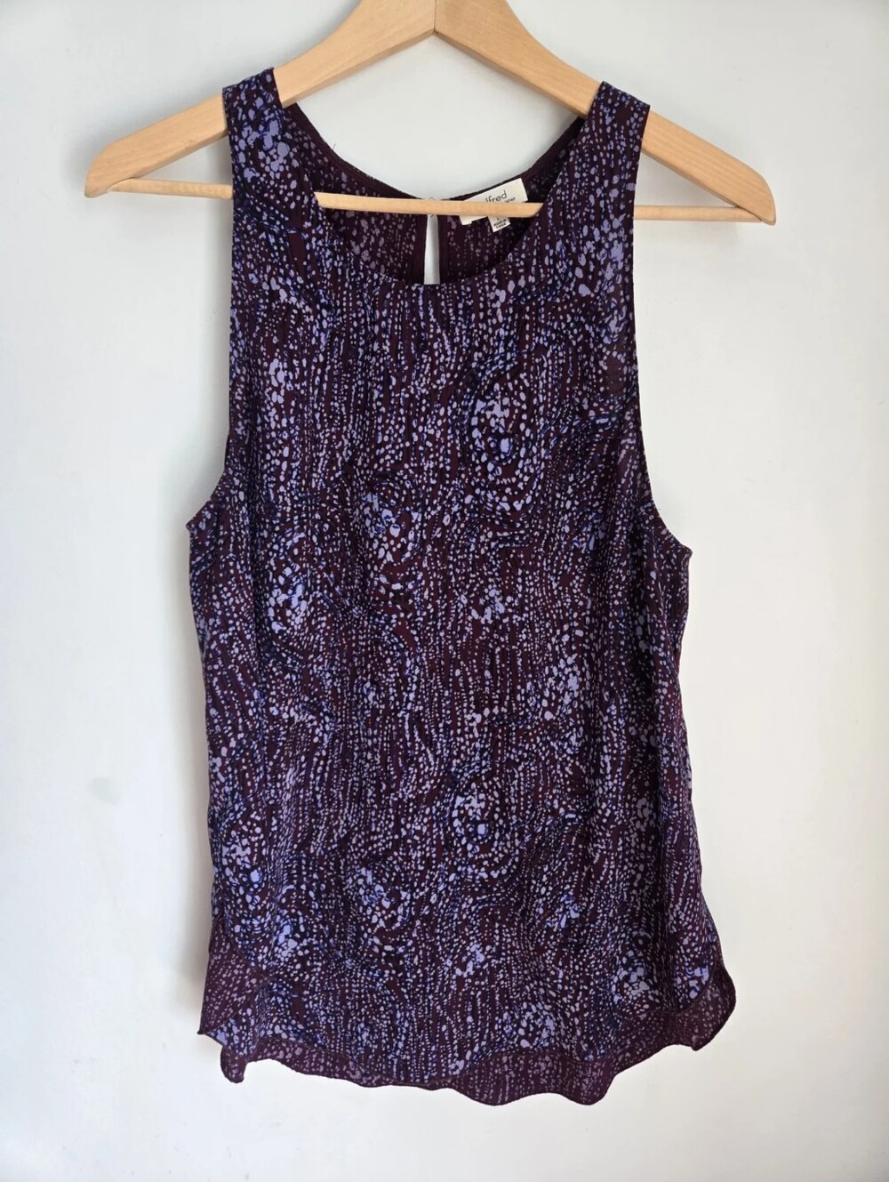 WILFRED Sleeveless Purple Patterned Tank Top